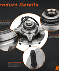 Front Wheel Hub And Bearing Assembly For Ford F-150 Heritage 2004 2005 4WD 6 Lug With ABS Sensor showing alloy construction