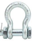 Heavy Duty Bow Anchor Shackle For Ship Lifting 2T To 6.5T Galvanized Alloy Steel Hardware Tool With Nut, close-up view.
