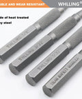 Top Tier 4 Piece Nail Setter And Center Punch Set Forged From Heat Treated Alloy Steel for precise marking and nail setting.