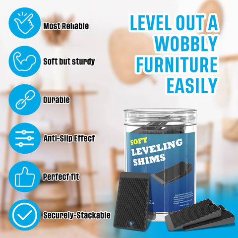 Furniture Levelers 80 Piece Shims Set Plastic Grooved Non Slip Wedges For Tables Desks Chairs Refrigerators Pianos Toilets And More