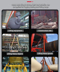 Round Sling 11020 Lbs 6.5 Ft Polyester Rigging Sling For Hoist used in various heavy lifting applications