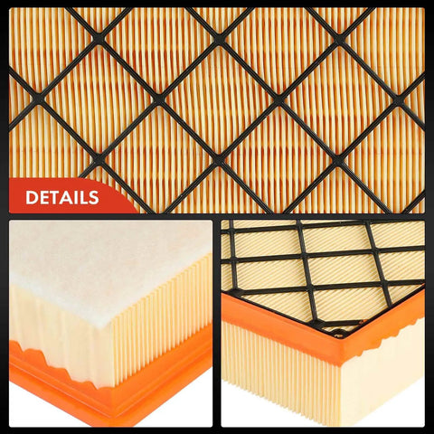 Engine Air Filter For Volvo C30 C70 S40 S60 V50 V60 XC60 XC70 And S60 Cross Country 2004-2016 L5 2.4L 2.5L close-up details