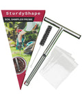Stainless Steel Soil Probe Sampler Kit with cleaning brush and sample bags, 12-inch handheld tool for lawn, garden, and farm.