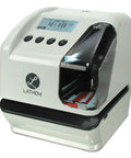 Heavy Duty Electronic Multi Line Document Stamp Featuring Built In Time Clock And Numbering Functions With A Slick LED Window.