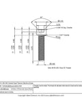 Technical drawing of a socket head screw, detailing dimensions and specifications for Pack Of 25 Titanium Socket Head Cap Screws 2-56 By 3/8 Inch Grade 2 CP True Titanium Stronger And Lighter Corrosion Free Saltwater Ready Polished Finish Meets ASME B18 3 For Durable High Strength Assemblies.