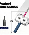 Product dimensions of Heavy Duty Portable Wire Pulling Tool With Cord Adapter For Electricians, 12.59 x 5.9 x 3.14 inches.
