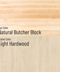 Built Tough Hardwood Workbench 64x54 Heavy Duty Workshop Workhorse top in natural butcher block and frame in light hardwood