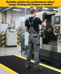 Heavy Duty Anti Fatigue Floor Mat 3x5 Feet With ESD Conductive Pad And Ground Wire in industrial workshop setting
