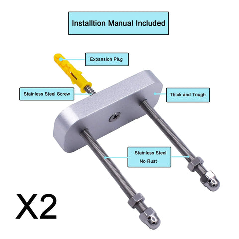 Dope Floating Skateboard Deck Display Wall Mount For Vertical Longboard Hanger With Stainless Steel Hardware Screws Included 2-pack