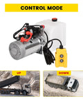 12V Hydraulic Power Pack With 3200 PSI Dual Acting Pump For Dump Trailers And Car Lifts, Beefed Up Electric Lift Kit