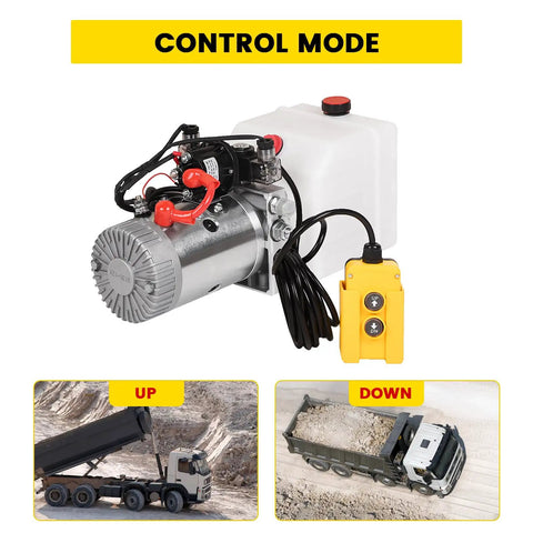 12V Hydraulic Power Pack With 3200 PSI Dual Acting Pump For Dump Trailers And Car Lifts, Beefed Up Electric Lift Kit