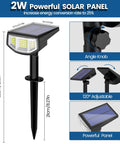 40 LED Solar Outdoor Spot Lights with powerful solar panel and angle knob, waterproof landscape lighting, 2 pack