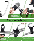 Upgraded Weed Eater Handle With Bracket Clamp, Ergonomic Trimmer Grip Extension installation steps and features