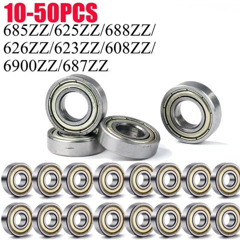 Deep Groove Mini Ball Bearings Set 10 To 50 Pcs 685ZZ 625ZZ 688ZZ 626ZZ with shielded carbon steel for skateboard and 3D printer