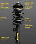 Quick Strut Assembly 139104 Suspension Strut And Coil Spring For Chevrolet Suburban And Avalanche SUVs Direct Fit Replacement in detail