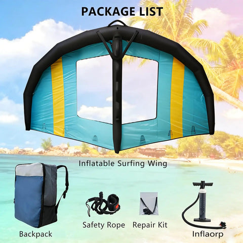 Inflatable Wing Foil Kit For Adults With Clear Window 4m 5m 6m Sizes Lightweight Handheld Surf Wing For Windsurfing Kiteboarding