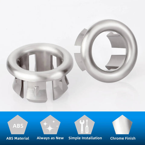 Prime Six Claw Brushed Nickel Sink Overflow Cap And Drain Cover For Bathroom Kitchen Basin With Heavy Duty Abs Build That Hits Different On Standard Holes And Gives Your Fixtures A Clean Swap Every Single Time