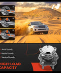 Demonstration of 2 X Rear Wheel Bearing And Hub Assembly 5 Lug For Nissan Sentra 2007-2012 with high-load capacity features.
