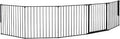 Flex XXL Room Divider And Playspace For Extra Wide Areas, Adjustable Gate Fits Openings From 35.4 To 138 Inches, Black metal structure
