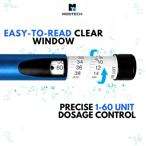 Lab Grade Precision Mechanical Pen With Sixty Settings Dial Aluminum Body Adjustable Mechanism Blue Finish For Detailed Research Technical Lab Work Pro Grade Writing Tool, clear window close-up