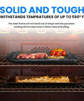 Broiler Pan For Oven Nonstick Porcelain Enamel Coated With Rack That Drains Fat And Circulates Heat Evenly used in oven