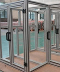 Two Sets 2020 Aluminum Extrusion Profile With Six Millimeter Slot Kit Including Door Handle Frame Hinges Zinc Alloy Hex Screws And T Nuts