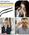 DIY Glasses Temple Replacement Arms Kit With Screws, Washers, Screwdriver And Nose Pads TR90 Eyeglasses Repair Set In Black, various uses