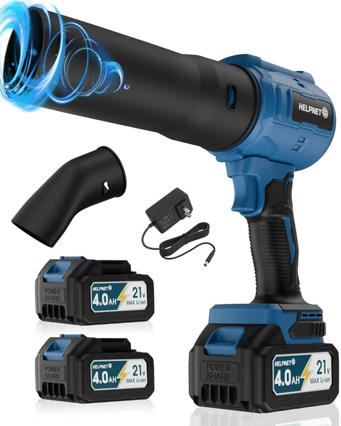 Powerful Cordless Leaf Blower With Battery And Charger For Quick Yard Cleanup 800 CFM Airflow At 300 MPH Turbo Jet Performance