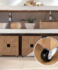 Heavy Duty 24 Piece One Inch Swivel Caster Wheels With 360 Degree Rotation For Office Furniture And Storage Carts on storage bins