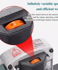 Close-up of the speed adjustment dial on Heavy Duty Electric Brick Cutter 3000W for precise control while cutting.
