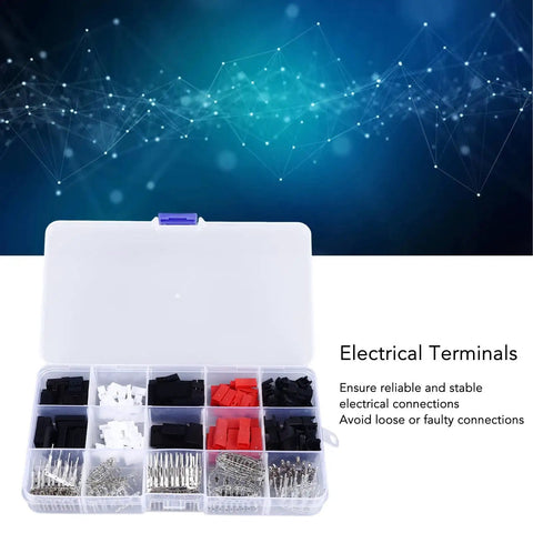 60 Piece RC Connector Kit With 2.54mm Male And Female Connectors ABS Terminals Easy Install No Fuss Quick Fit in storage box