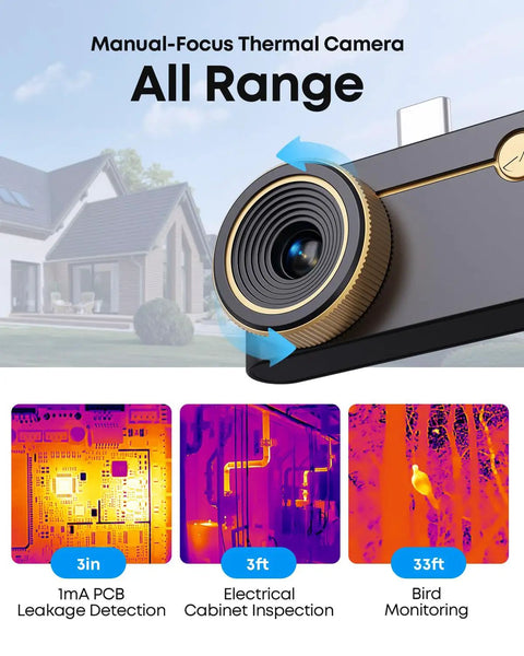 Pro Grade Thermal Imaging Camera For iOS And Android With 512x384 Resolution 35 mK NETD 8mm Macro Vision Infrared Imager