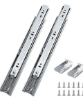 1 Pair 22 Inch Rear And Side Mount Drawer Slides With Brackets, Built To Last Heavy Duty Ball Bearing Soft Close Full Extension