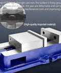Top Shelf Badass 4 Inch Precision Milling Vise For Cnc And Drill Press, cast iron body with detachable jaws for woodworking.