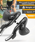 Road Bike Shift Lever 2x7 Speed Shifter with Brake Levers for Crisp Gear Changes, Ergonomic Aluminum Brake Levers, Shimano Compatible Front and Rear, Lightweight Composite Construction