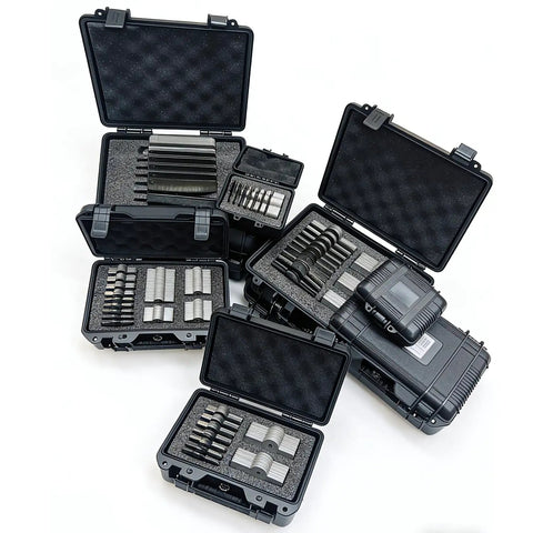 Pro Grade 80-Piece 4 By 4 Inch Shim Stock Kit With Durable Storage Case, 304 Stainless Steel Slotted Shims For Leveling, Machinist Tools And Machine Calibration, Eight Precise Thicknesses From 0.001 To 0.075 Inches