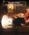 Mother and child relax by Crystal Salt Lamp Night Light 2 Pack With Hand Curved Bases And Neem Wood Stand 5 To 7 Pounds Each ETL Certified
