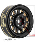 Brass Beadlock Wheel Rims 4 Pack 12 Spoke For TRX4M SCX24 FCX24 1 24 1 18 Scale RC Crawler Gray Coated Alloy Wheels 42g Each