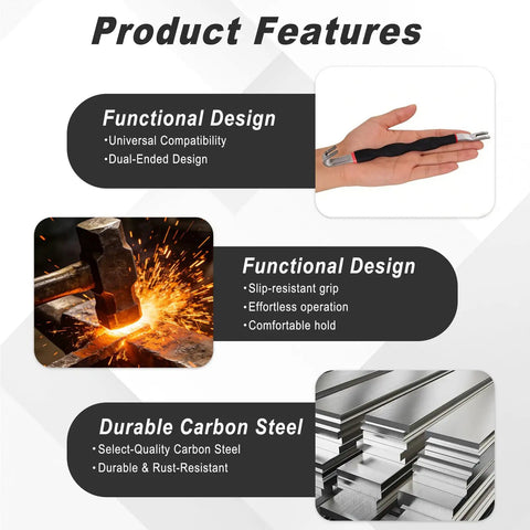 Dual Head Terminal Removal Tool For Cars, Quick Release Wire Connector Separator, functional design features