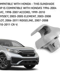 Close-up of gray 2 Pack Sun Visor Clips For Cars No Fuss Direct Fit Replacement Hook For Honda Accord Civic Odyssey CRV Pilot