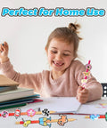 Child using 200 Pack Pencil Toppers and Charms Set, Assorted Colorful Designs for Classroom Rewards; no duplicate styles