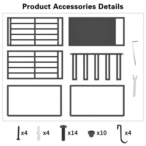 Must Have 4 Layer Power Tool Organizer Wall Mount With Heavy Duty Metal Shelves Cordless Drill Holder Accessories