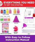 Girls Science Kit For Ages Four To Eight With Over 50 Experiments STEM Toy For Learning And Discovery Easter And Birthday Gift Idea Educational Projects That Spark Problem Solving with food colors, volcano mold, and tools