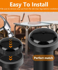 Rugged Wrought Iron Patio Furniture Foot Caps Scratch Resistant Scuff Guards For Metal Chairs Durable Floor Savers easy installation with hammer