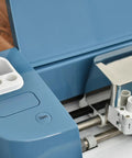 Tool Holder Insert For Cricut Explore Series Machines Not For Explore Air 3 shown on blue Cricut machine, holds 3 tools
