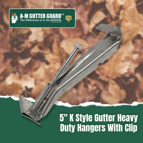 Heavy Duty Gutter Hangers For 5 Inch K Style Gutters With Clip And Speed Screw Quick Install 10 Pack Hidden Bracket Support