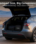 No Sweat Level 2 And Level 1 Portable EV Charger With Nacs Connector For Tesla Model Y X 3 S Cybertruck ETL approved in car trunk.