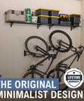 Two Pack Wall Mount Bike Rack Set For Garage Storage Holds Two Mountain Bikes Up To 70 Lb Each No Lift Vertical Hanger