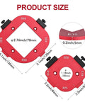 2 Pack Router Corner Radius Template Kit All Metal Aluminum Jig For Woodworking 8-In-1 Arc Guide Set R10 To R50 Diagram