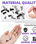 1200 Piece Phillips Flat Head Machine Screw Set for DIYers and Furniture Projects shows assorted screws in hand and close-up detail.